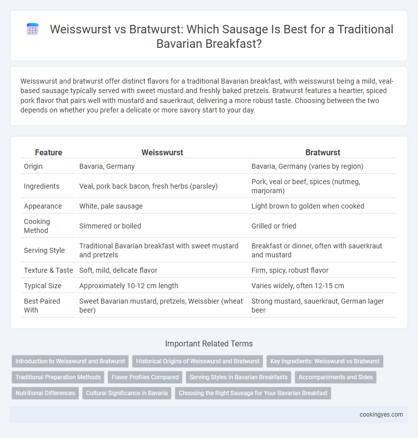 Weisswurst vs Bratwurst: Which Sausage Is Best for a Traditional Bavarian Breakfast?