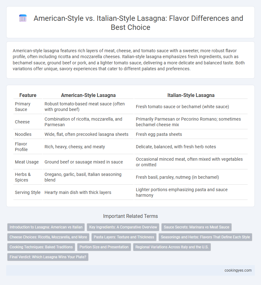 American-Style vs. Italian-Style Lasagna: Flavor Differences and Best Choice