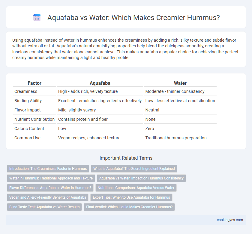 Aquafaba vs Water: Which Makes Creamier Hummus?