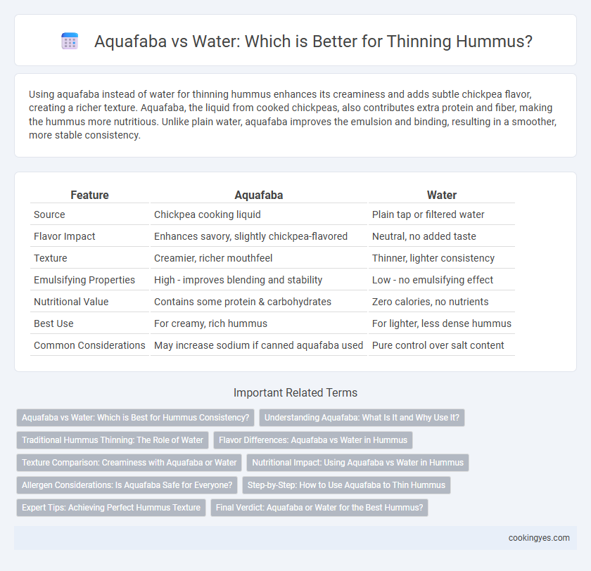 Aquafaba vs Water: Which is Better for Thinning Hummus?