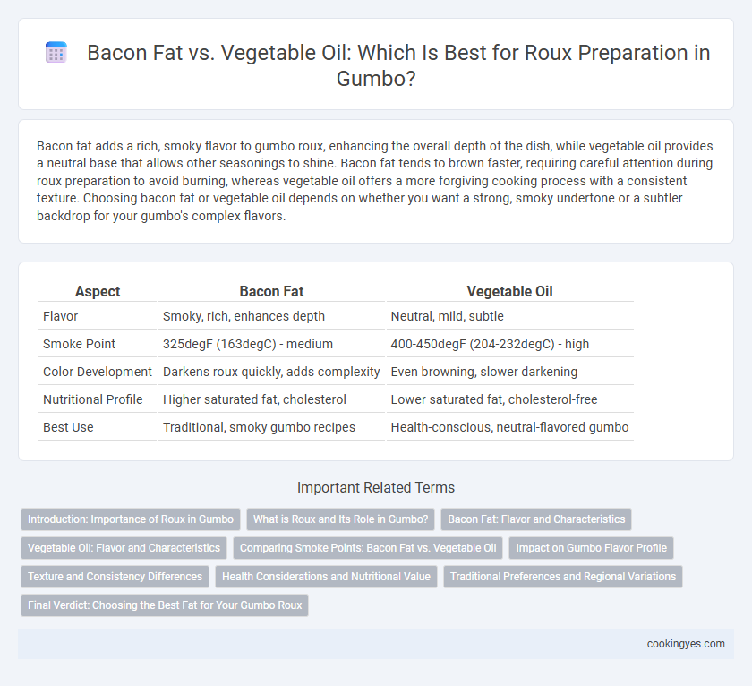 Bacon Fat vs. Vegetable Oil: Which Is Best for Roux Preparation in Gumbo?
