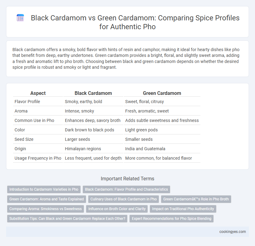 Black Cardamom vs Green Cardamom: Comparing Spice Profiles for Authentic Pho
