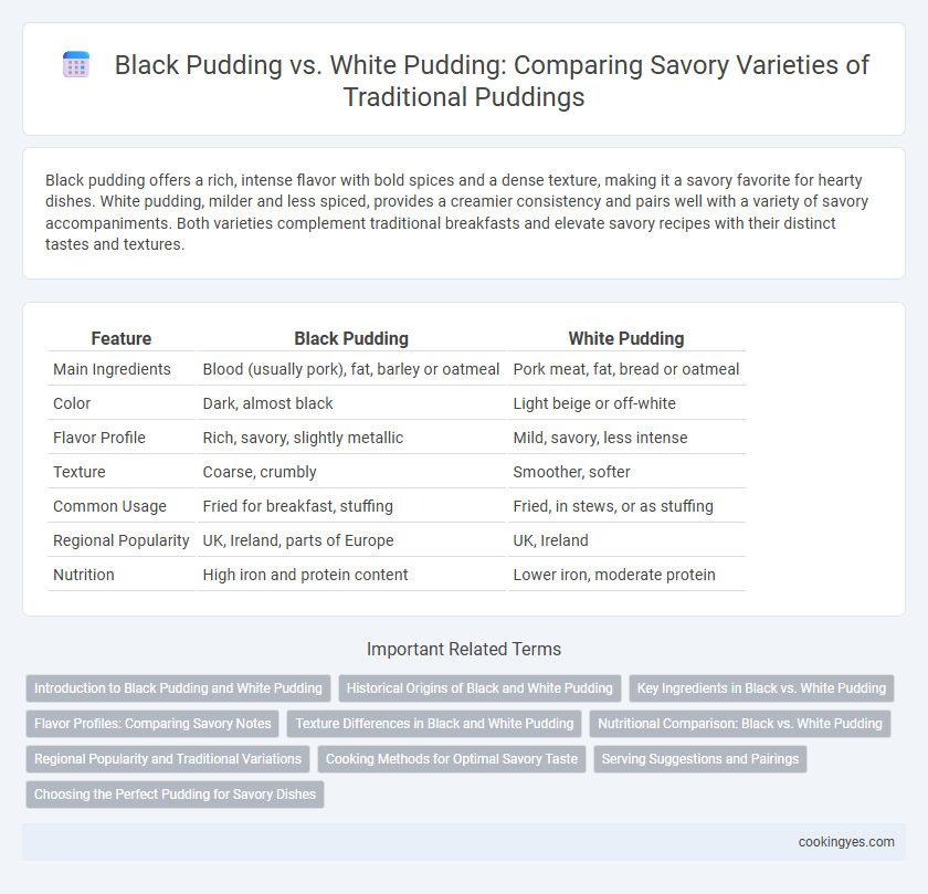 Black Pudding vs. White Pudding: Comparing Savory Varieties of Traditional Puddings