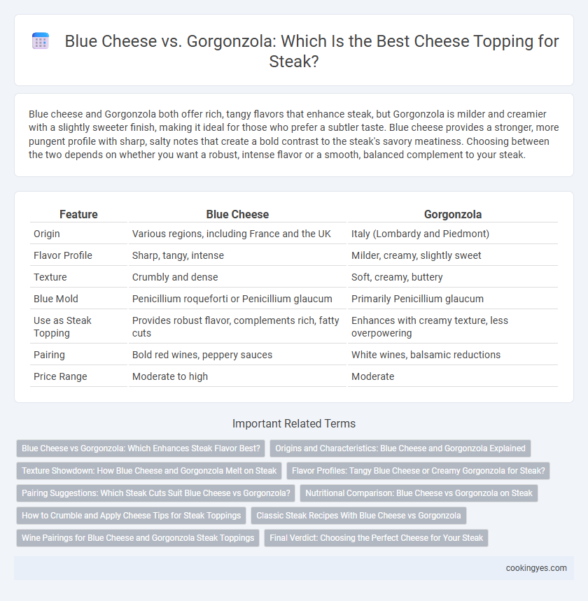 Blue Cheese vs. Gorgonzola: Which Is the Best Cheese Topping for Steak?