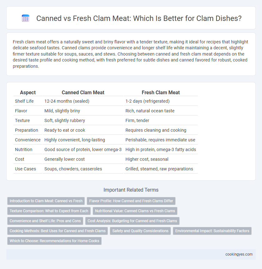 Canned vs Fresh Clam Meat: Which Is Better for Clam Dishes?