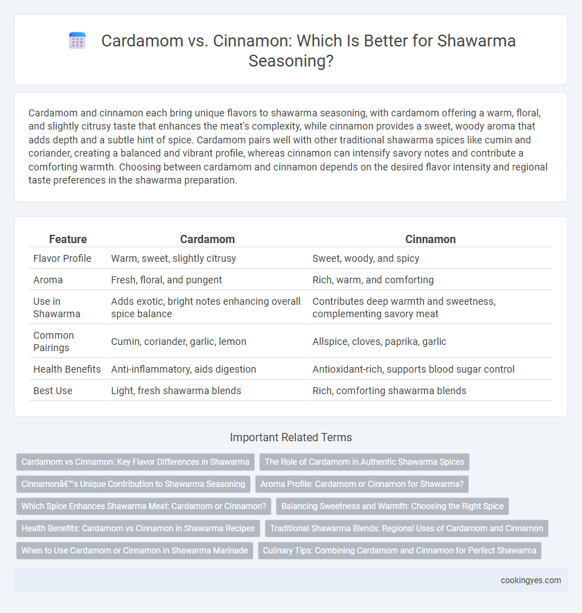 Cardamom vs. Cinnamon: Which Is Better for Shawarma Seasoning?