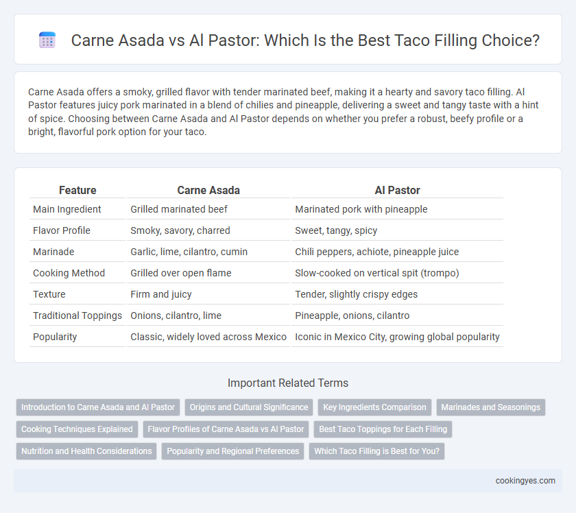 Carne Asada vs Al Pastor: Which Is the Best Taco Filling Choice?