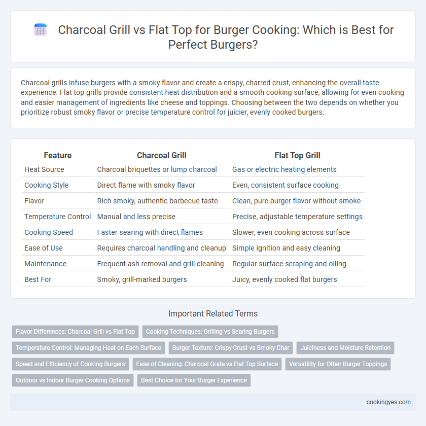 Charcoal Grill vs Flat Top for Burger Cooking: Which is Best for Perfect Burgers?