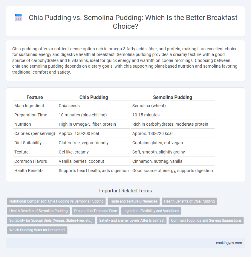 Chia Pudding vs. Semolina Pudding: Which Is the Better Breakfast Choice?