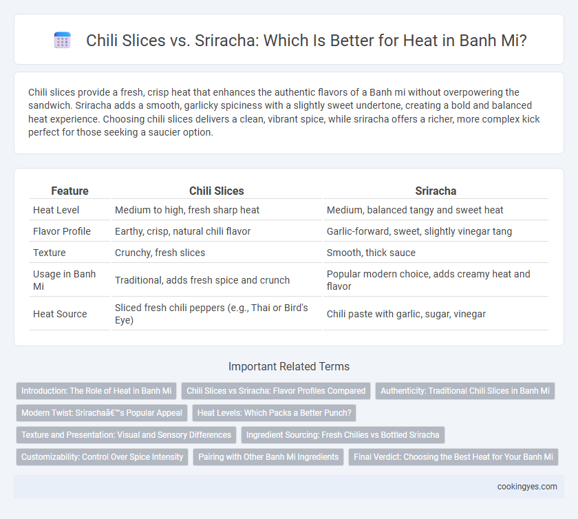 Chili Slices vs. Sriracha: Which Is Better for Heat in Banh Mi?
