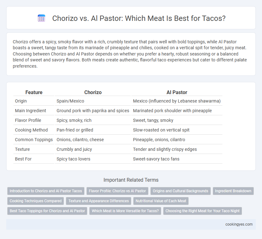 Chorizo vs. Al Pastor: Which Meat Is Best for Tacos?