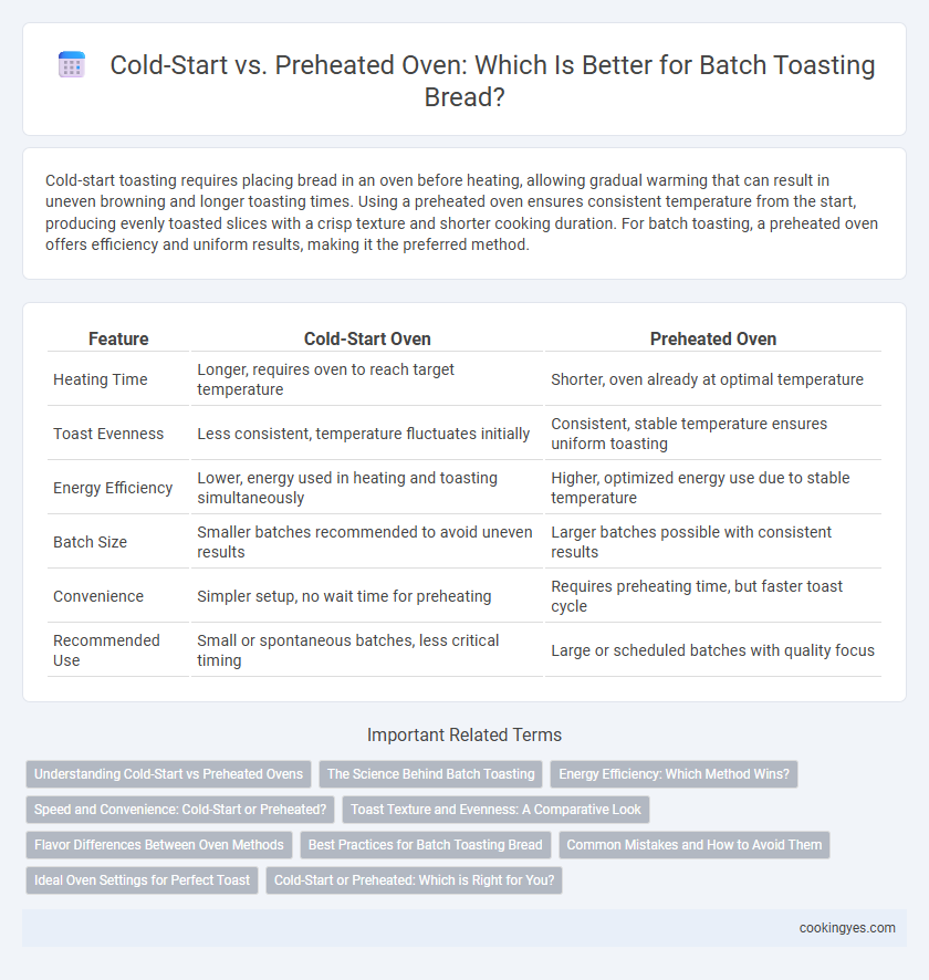 Cold-Start vs. Preheated Oven: Which Is Better for Batch Toasting Bread?