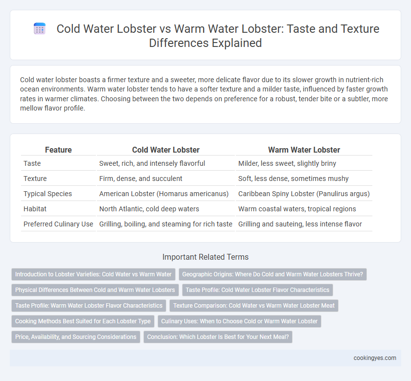 Cold Water Lobster vs Warm Water Lobster: Taste and Texture Differences Explained
