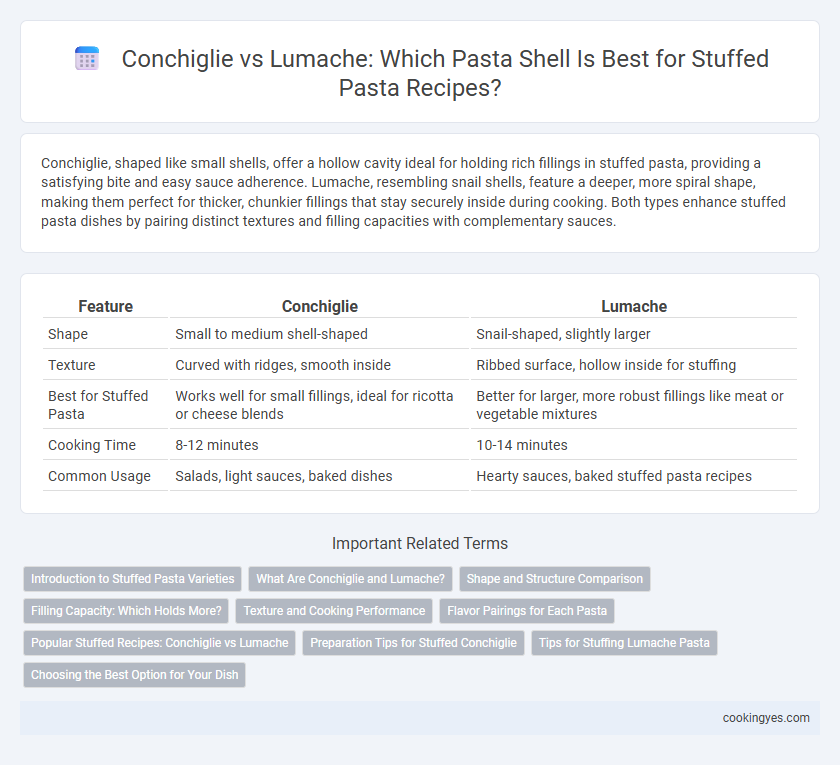 Conchiglie vs Lumache: Which Pasta Shell Is Best for Stuffed Pasta Recipes?