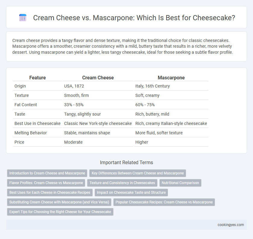 Cream Cheese vs. Mascarpone: Which Is Best for Cheesecake?