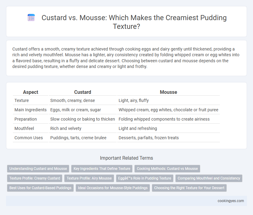 Custard vs. Mousse: Which Makes the Creamiest Pudding Texture?