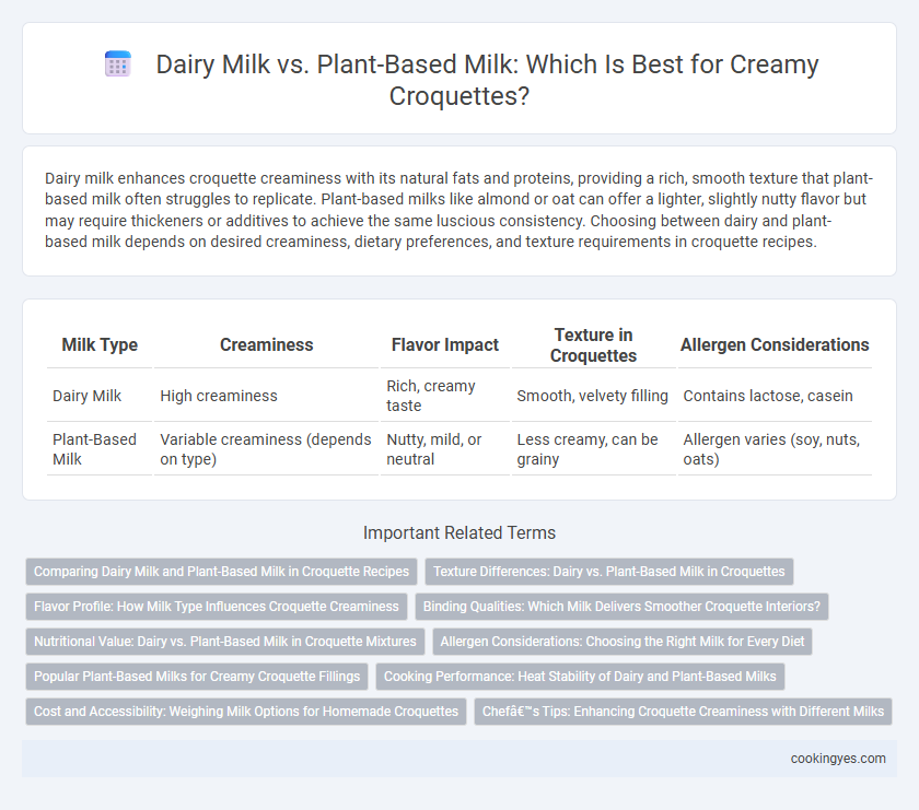 Dairy Milk vs. Plant-Based Milk: Which Is Best for Creamy Croquettes?
