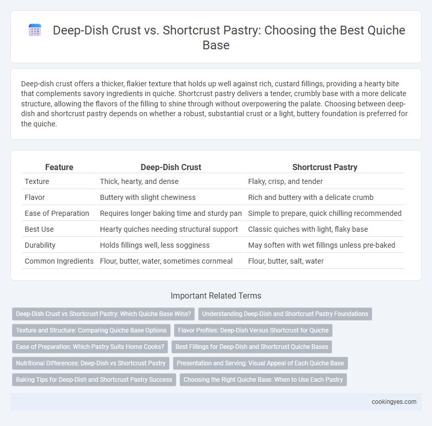 Deep-Dish Crust vs. Shortcrust Pastry: Choosing the Best Quiche Base