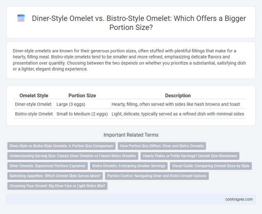 Diner-Style Omelet vs. Bistro-Style Omelet: Which Offers a Bigger Portion Size?