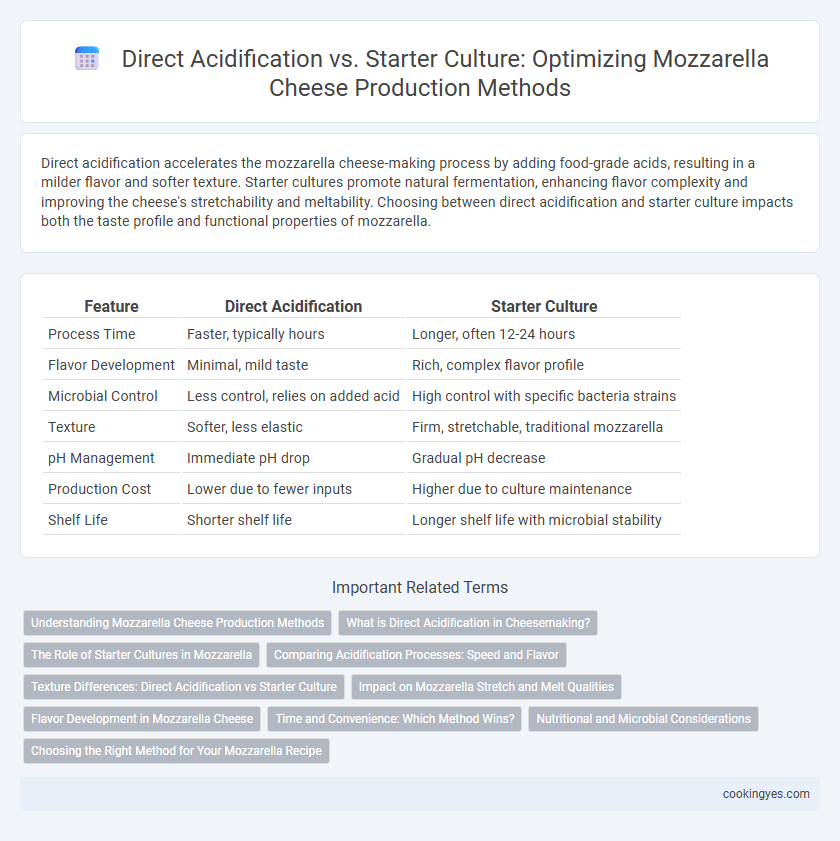 Direct Acidification vs. Starter Culture: Optimizing Mozzarella Cheese Production Methods