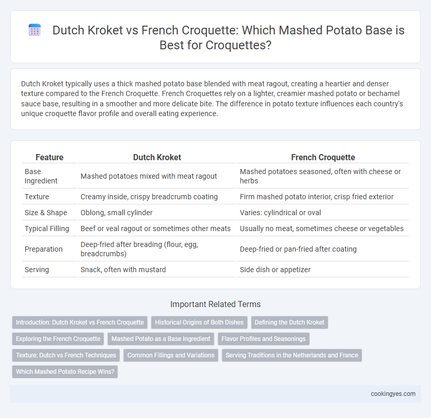 Dutch Kroket vs French Croquette: Which Mashed Potato Base is Best for Croquettes?