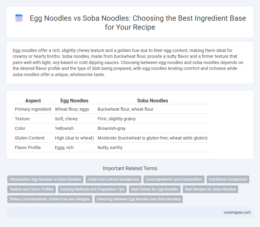 Egg Noodles vs Soba Noodles: Choosing the Best Ingredient Base for Your Recipe