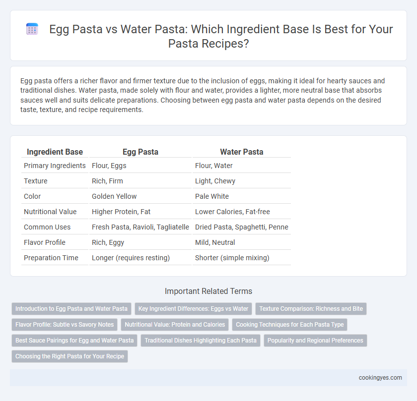 Egg Pasta vs Water Pasta: Which Ingredient Base Is Best for Your Pasta Recipes?