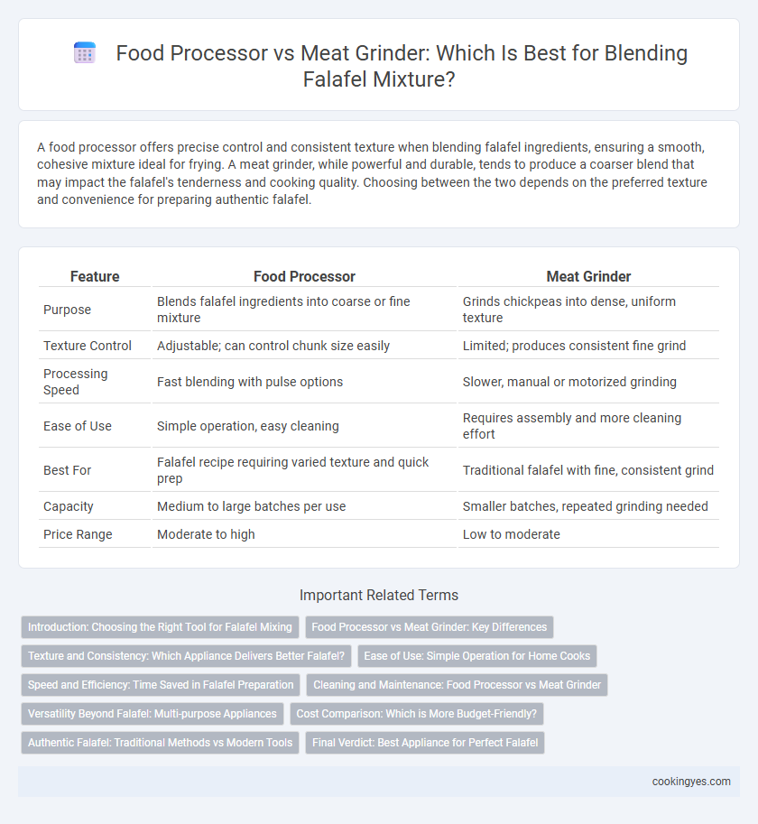 Food Processor vs Meat Grinder: Which Is Best for Blending Falafel Mixture?
