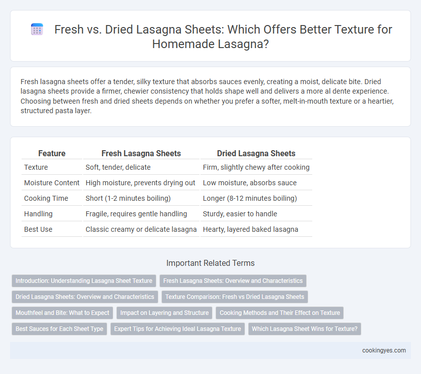 Fresh vs. Dried Lasagna Sheets: Which Offers Better Texture for Homemade Lasagna?