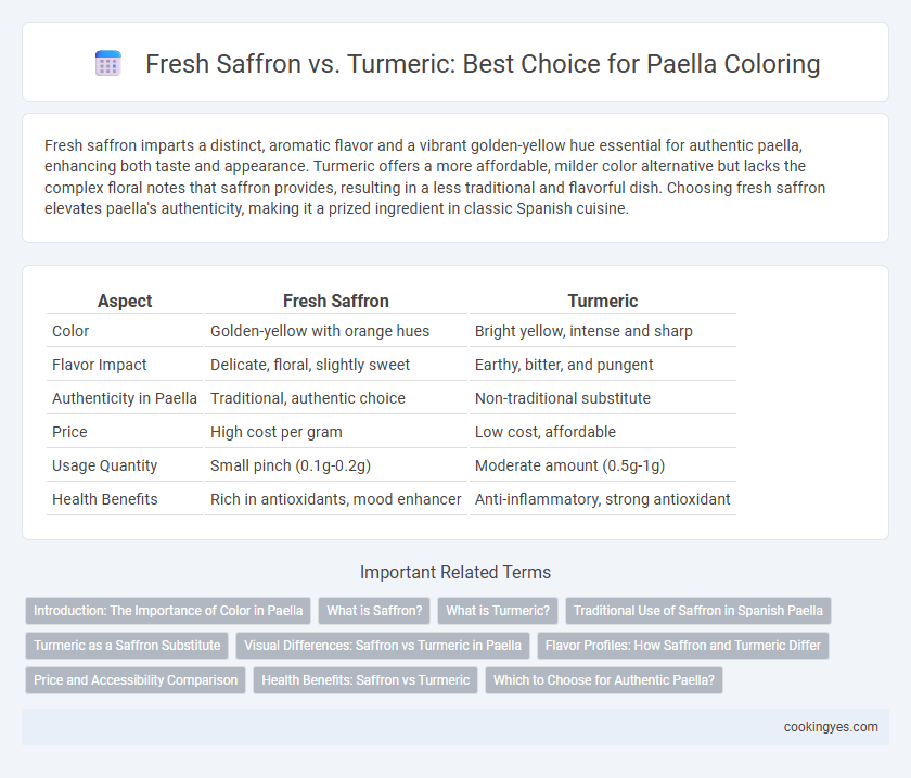 Fresh Saffron vs. Turmeric: Best Choice for Paella Coloring