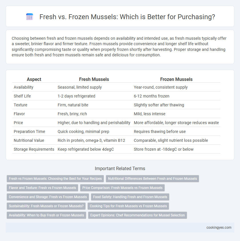 Fresh vs. Frozen Mussels: Which is Better for Purchasing?