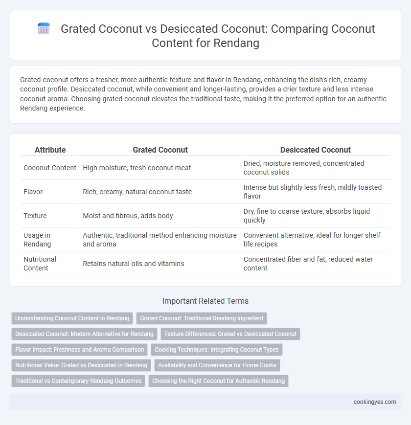 Grated Coconut vs Desiccated Coconut: Comparing Coconut Content for Rendang