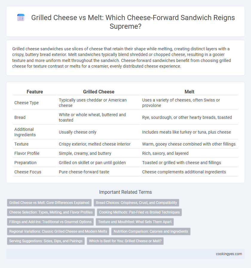 Grilled Cheese vs Melt: Which Cheese-Forward Sandwich Reigns Supreme?