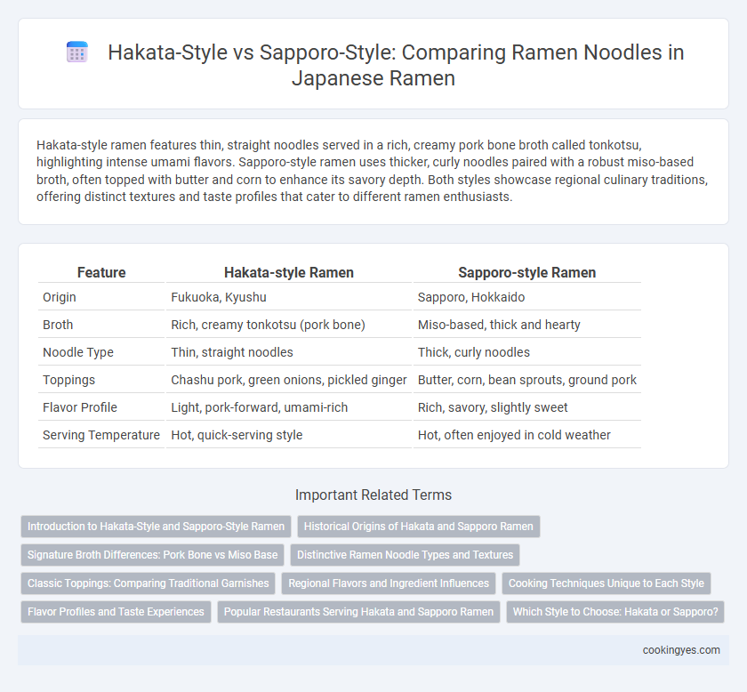Hakata-Style vs Sapporo-Style: Comparing Ramen Noodles in Japanese Ramen