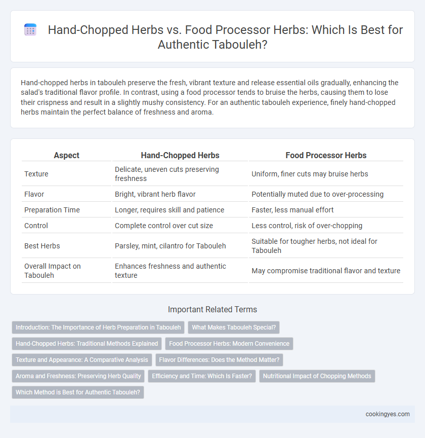 Hand-Chopped Herbs vs. Food Processor Herbs: Which Is Best for Authentic Tabouleh?