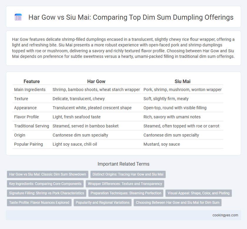 Har Gow vs Siu Mai: Comparing Top Dim Sum Dumpling Offerings