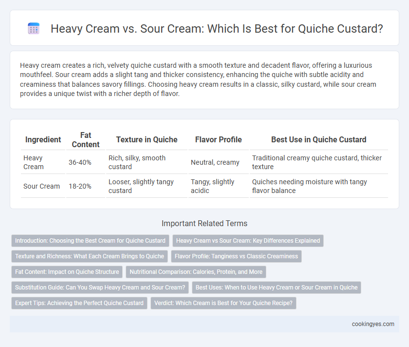 Heavy Cream vs. Sour Cream: Which Is Best for Quiche Custard?