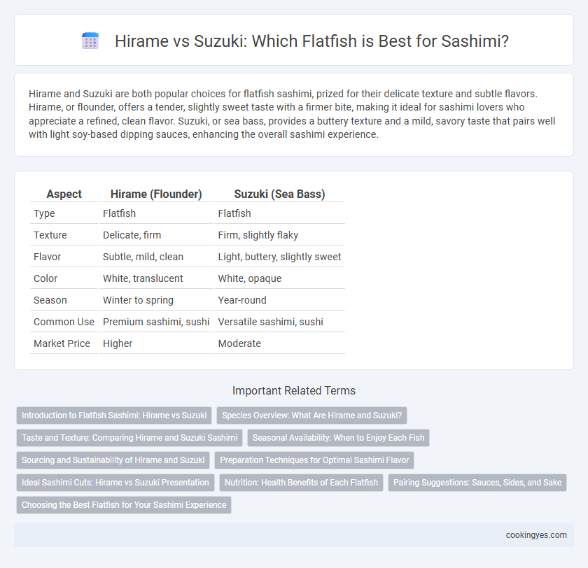 Hirame vs Suzuki: Which Flatfish is Best for Sashimi?