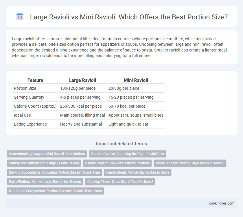 Large Ravioli vs Mini Ravioli: Which Offers the Best Portion Size?