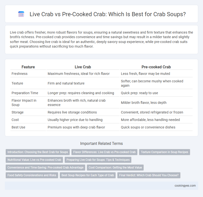 Live Crab vs Pre-Cooked Crab: Which Is Best for Crab Soups?