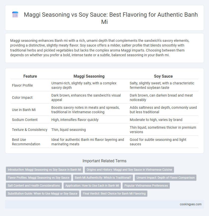 Maggi Seasoning vs Soy Sauce: Best Flavoring for Authentic Banh Mi