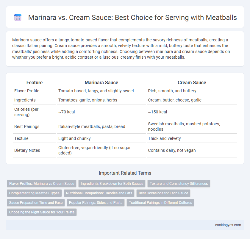 Marinara vs. Cream Sauce: Best Choice for Serving with Meatballs