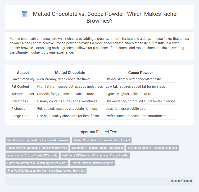 Melted Chocolate vs. Cocoa Powder: Which Makes Richer Brownies?
