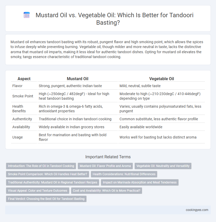 Mustard Oil vs. Vegetable Oil: Which Is Better for Tandoori Basting?