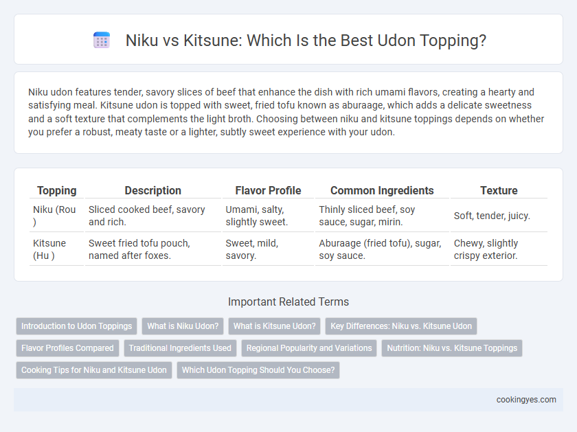 Niku vs Kitsune: Which Is the Best Udon Topping?