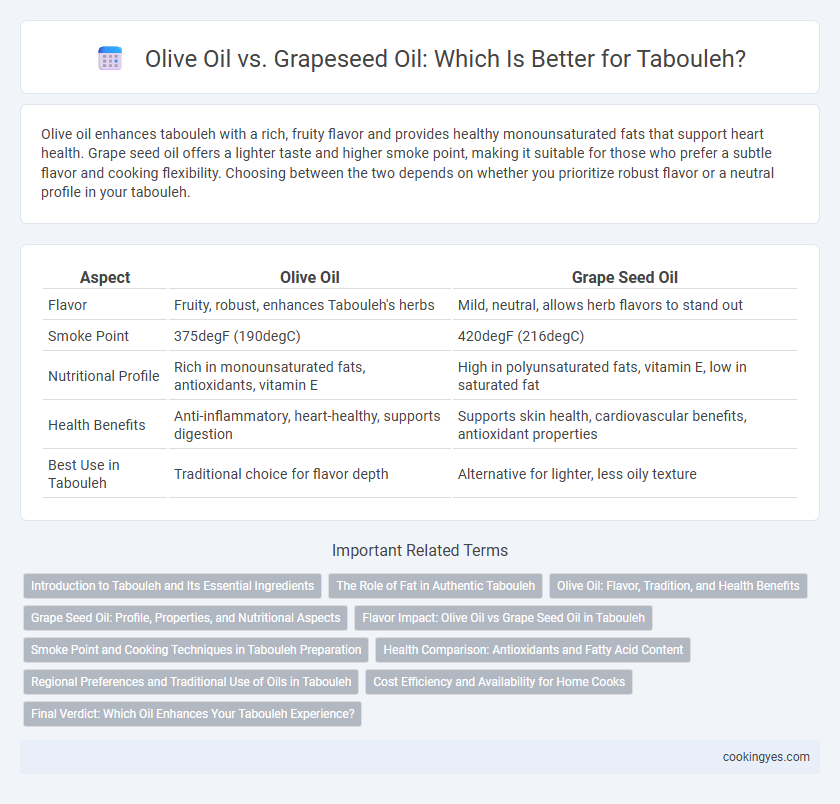 Olive Oil vs. Grapeseed Oil: Which Is Better for Tabouleh?