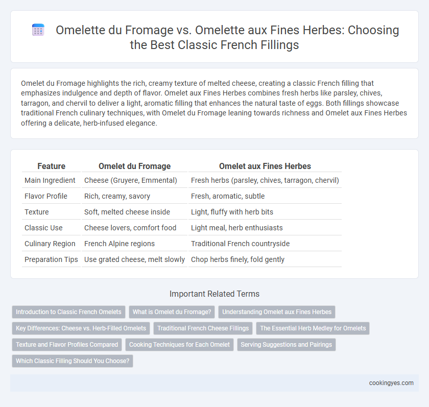 Omelette du Fromage vs. Omelette aux Fines Herbes: Choosing the Best Classic French Fillings