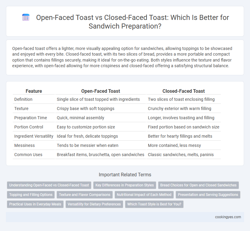 Open-Faced Toast vs Closed-Faced Toast: Which Is Better for Sandwich Preparation?