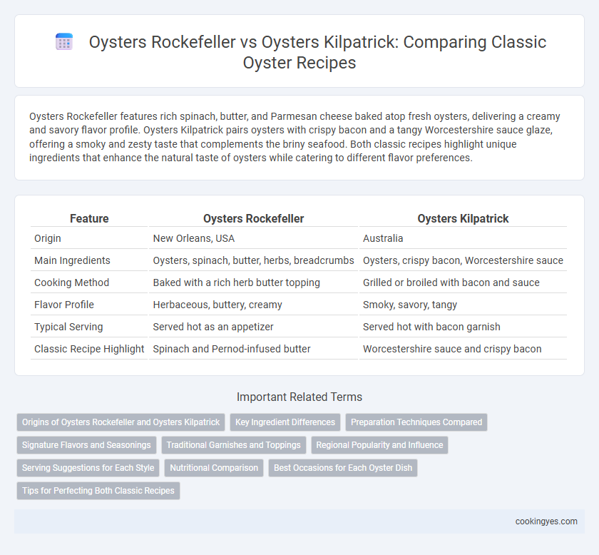 Oysters Rockefeller vs Oysters Kilpatrick: Comparing Classic Oyster Recipes
