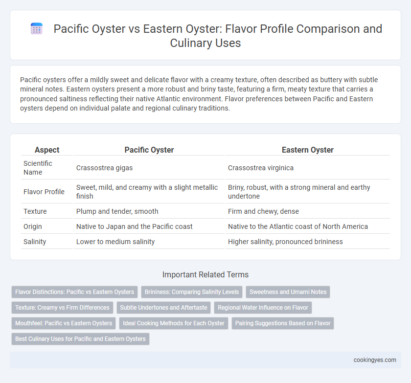 Pacific Oyster vs Eastern Oyster: Flavor Profile Comparison and Culinary Uses